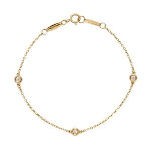 Tiffany’s Elsa Peretti diamonds by the yard 18k gold bracelet